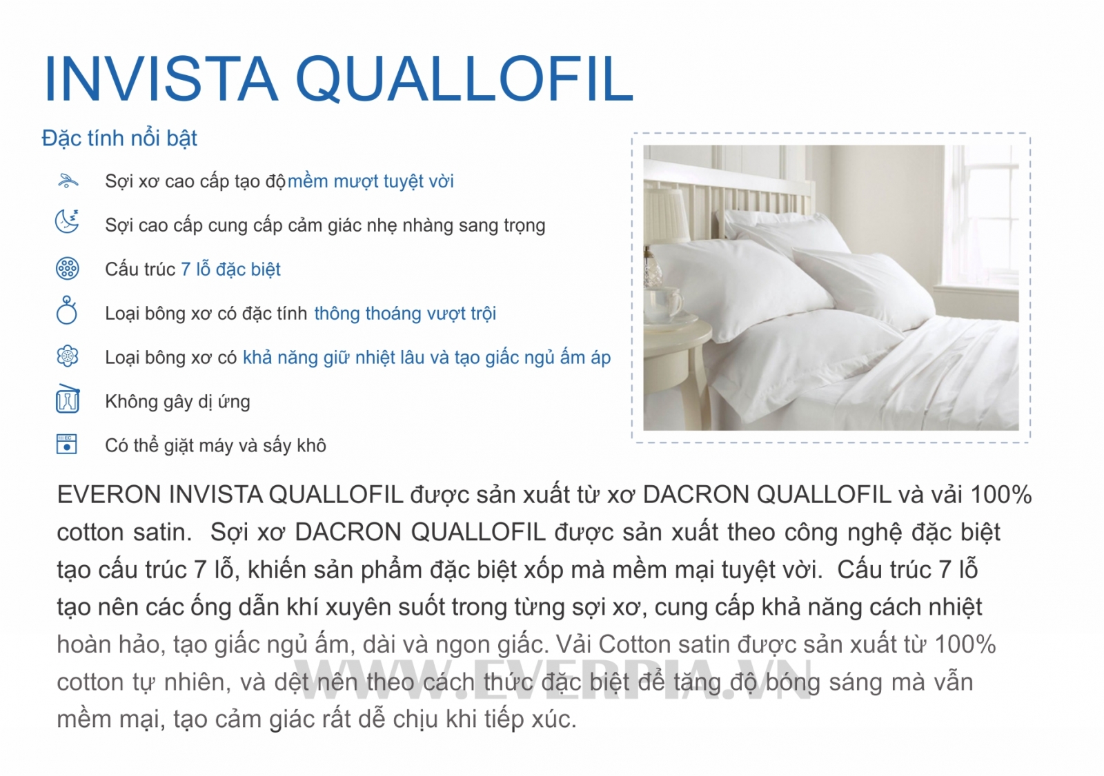 Ruột Chăn Invista Quallofil