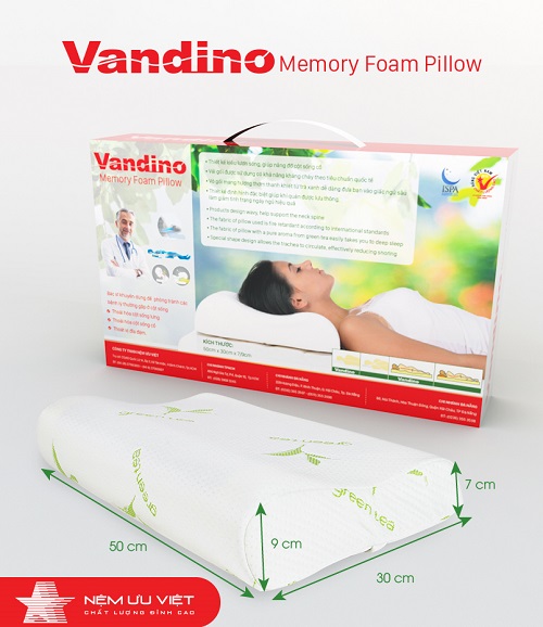 Gối vandino - memory foam pillow