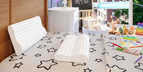 Gối Lượn Sóng B Em Bé 45 Kim Cương