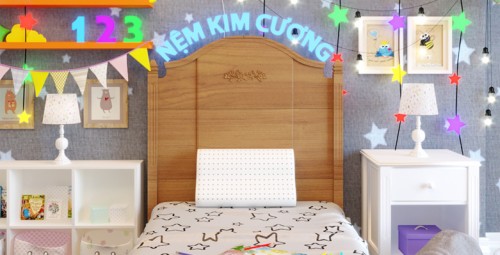 Gối Lượn Sóng Em Bé Cao Su Tự Nhiên