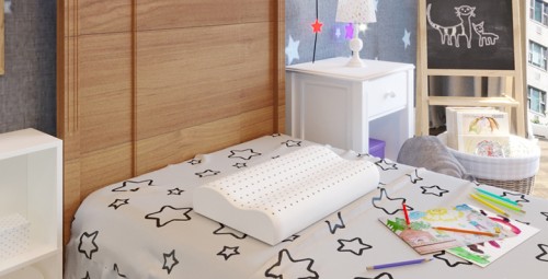 Gối Lượn Sóng Em Bé Cao Su Tự Nhiên