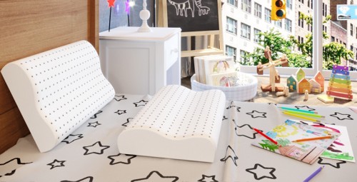 Gối Lượn Sóng Em Bé Cao Su Tự Nhiên