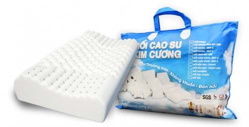 Gối Nằm Cao Su Thiên Nhiên Kim Cương Massage A